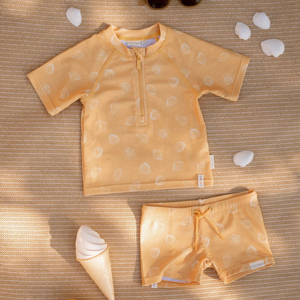 Little Dutch - Swim shorts - Seashells - Sunny Yellow