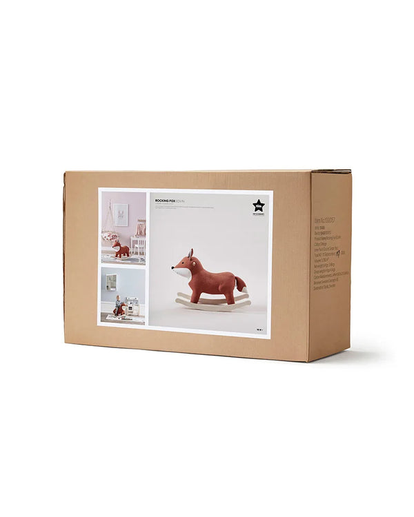 Kids Concept - Jouet à bascule - Animal à bascule Fox - Cheval à bascule - Edvin - 18 mois et plus