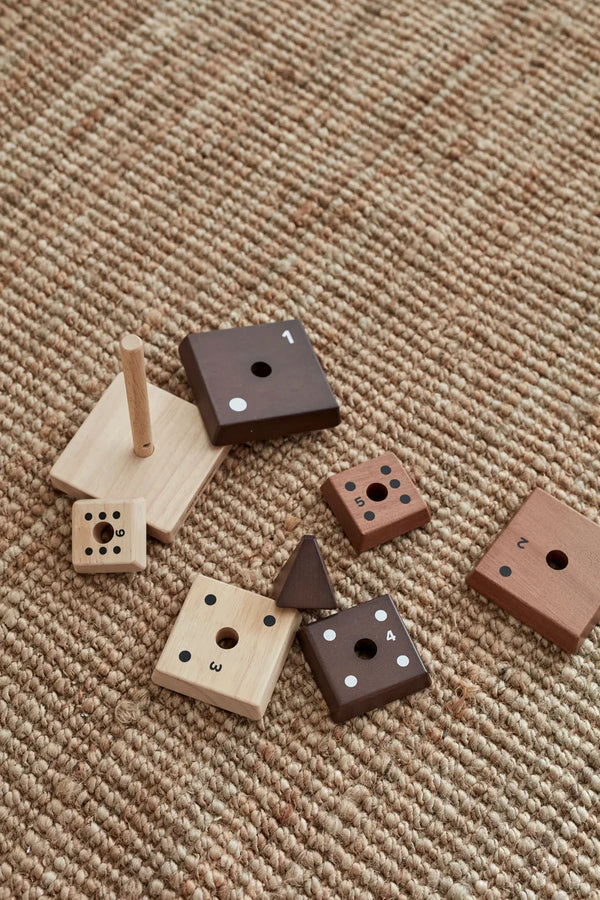 Kids Concept - Stapeltoren Piramide naturel - NEO, Stapeltorens, Kid's Concept, Keekabuu