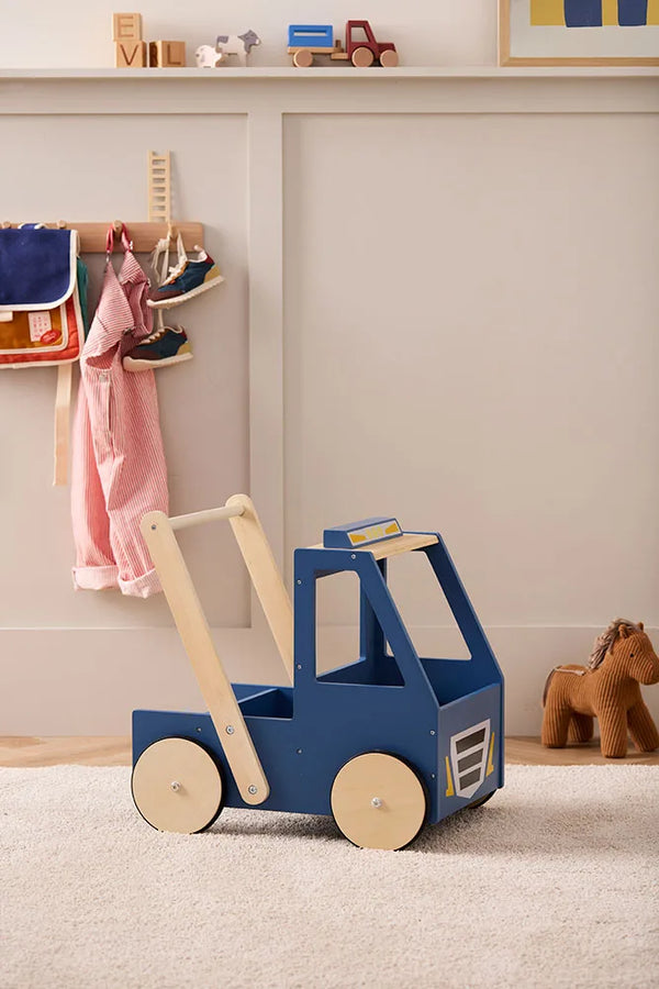Kids Concept - Camion en bois - Aiden - Apprendre à marcher et à jouer en toute sécurité pour les tout-petits