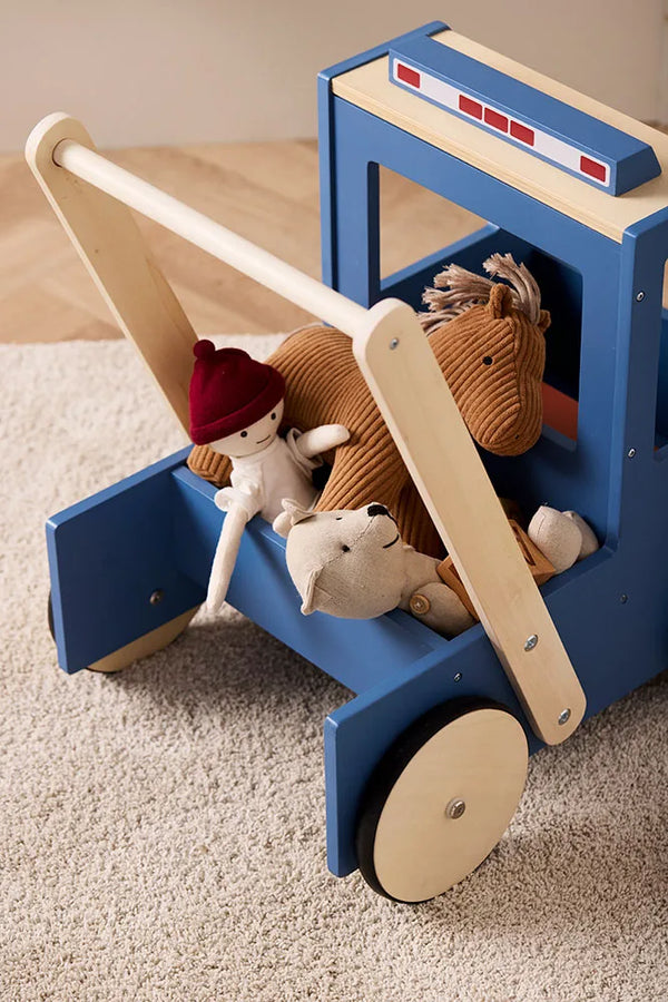 Kids Concept - Camion en bois - Aiden - Apprendre à marcher et à jouer en toute sécurité pour les tout-petits