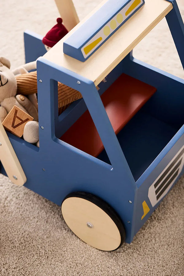 Kids Concept - Camion en bois - Aiden - Apprendre à marcher et à jouer en toute sécurité pour les tout-petits