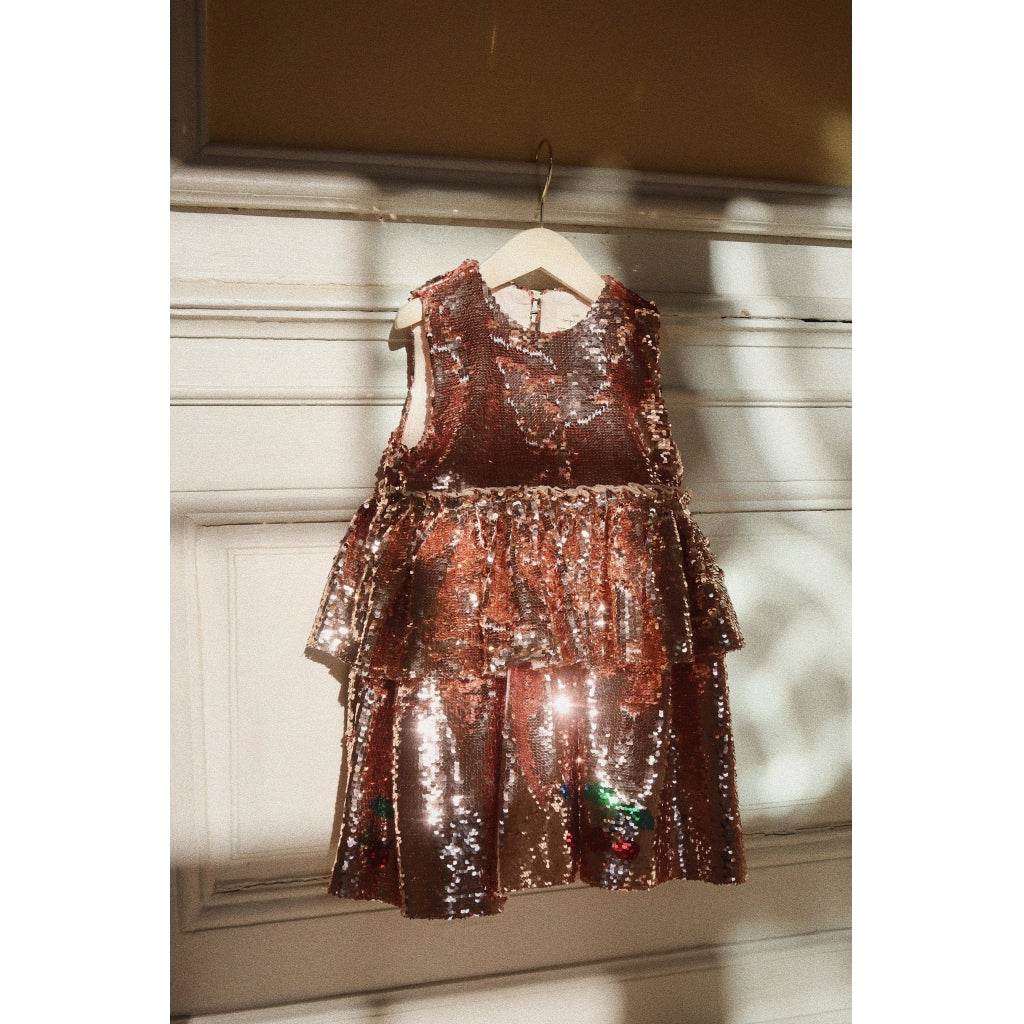 Konges Slojd - Shimmering Sequins Dress Lulu - Brazilian Sand Konges Slojd - Shimmering Sequins Dress Lulu - Brazilian Sand