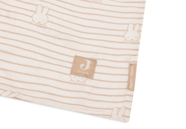Jollein - Hydrofiele Multidoeken -  Miffy Stripe (115x115cm) 2 pack - Keekabuu
