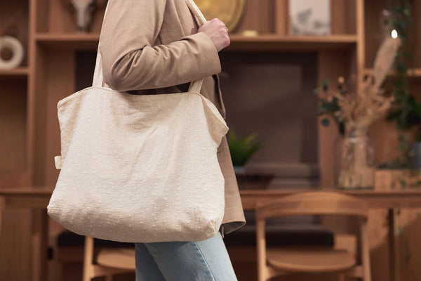 Jollein - Shopper - Embroidery - Ivory - Keekabuu