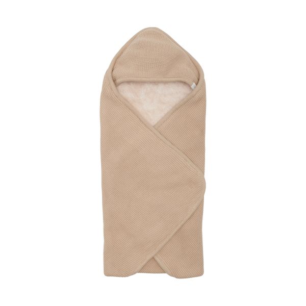 Little Dutch Gebreid Omslagdoek - Beige, Wikkeldekens, Little Dutch, Keekabuu