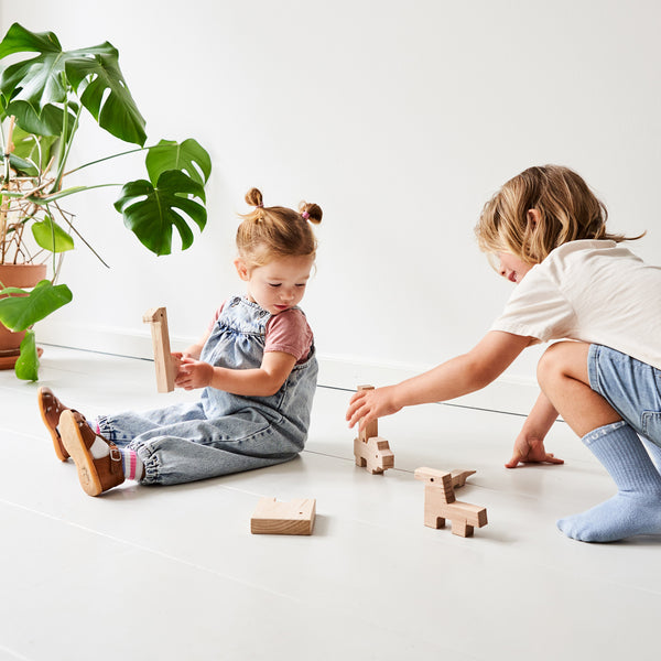 Makii - Dieren Parade Set van 10 -  Dutch FSC beech wood