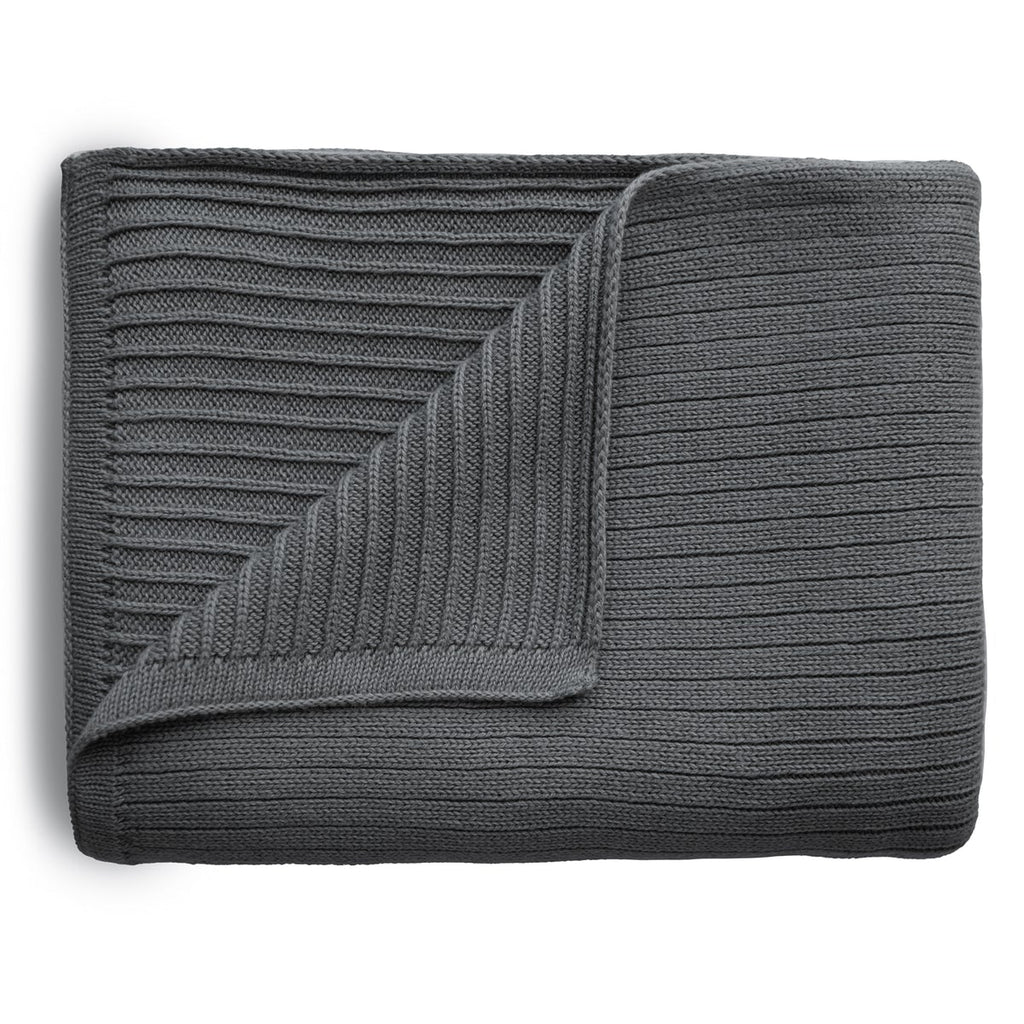 Mushie  - Gebreide geribbelde babydeken 100% organisch katoen, Dekens, Mushie, Keekabuu