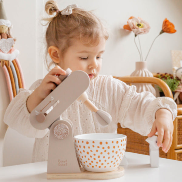 Label Label - Houten Keukenmixer Set - Keukenrobot, Houten speelgoed, Label Label, Keekabuu