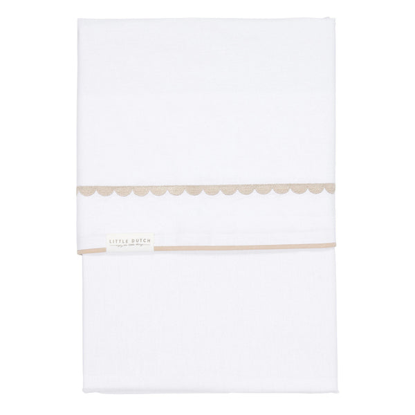 Little Dutch Ledikantlaken - 110 x 140 cm - Beige Rounded, Dekbedovertrekken, Little Dutch, Keekabuu