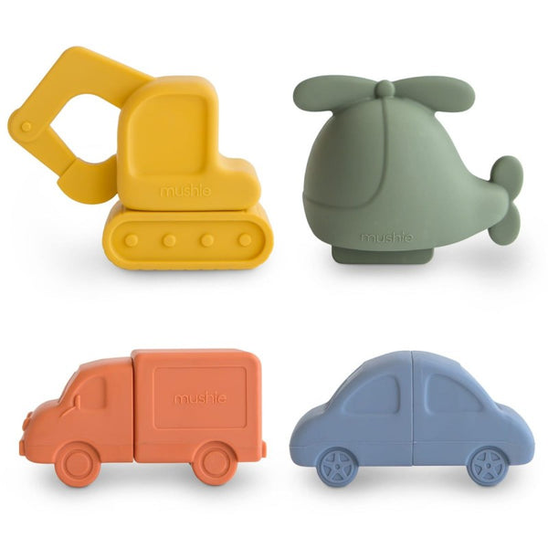 Mushie - Badspeelgoed  - Voertuigen (set van 4), Badspeeltje, Mushie, Keekabuu