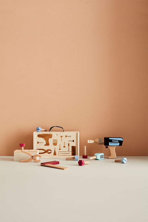 Kids Concept - Speelgoed Gereedschapskoffer - Tool case voor de Kleine Klusser, Houten speelgoed, Kid's Concept, Keekabuu