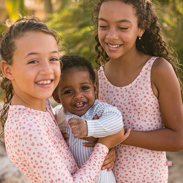 Swim Essentials -Meisjes Badpak Old Pink Panterprint, Badpakken, Swim Essentials, Keekabuu