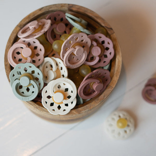 BIBS - Boheme Fopspeen  Natuurlijk Rubber  (2 stuks) Sage/Cloud, Fopspenen, Bibs, Keekabuu