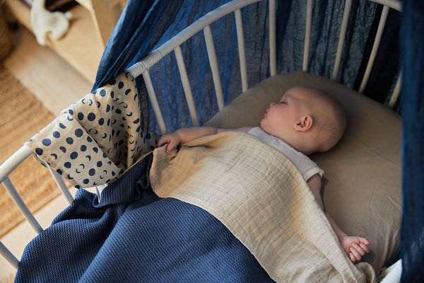 Jollein - Hydrofiele Wieglaken Wrinkled (75x100cm), Bedlakens, Jollein, Keekabuu