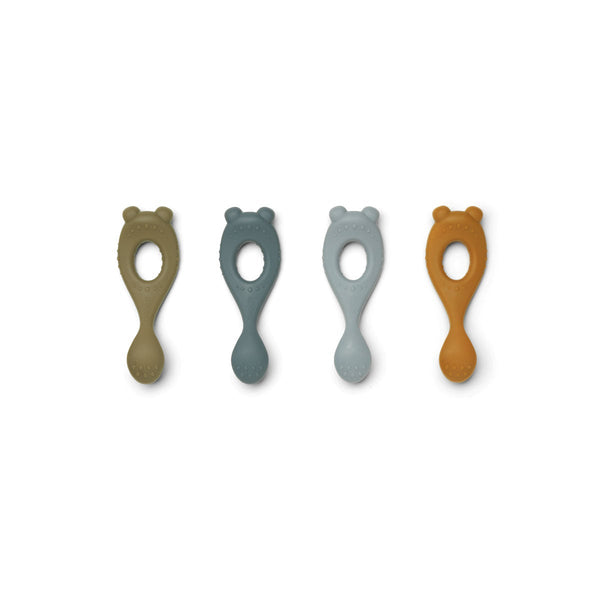 Liewood - Siliconen  Lepel (Set van 4) - Liva, Lepels, Liewood, Keekabuu
