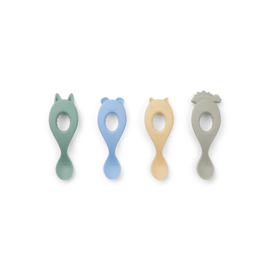 Liewood - Siliconen  Lepel (Set van 4) - Liva, Lepels, Liewood, Keekabuu