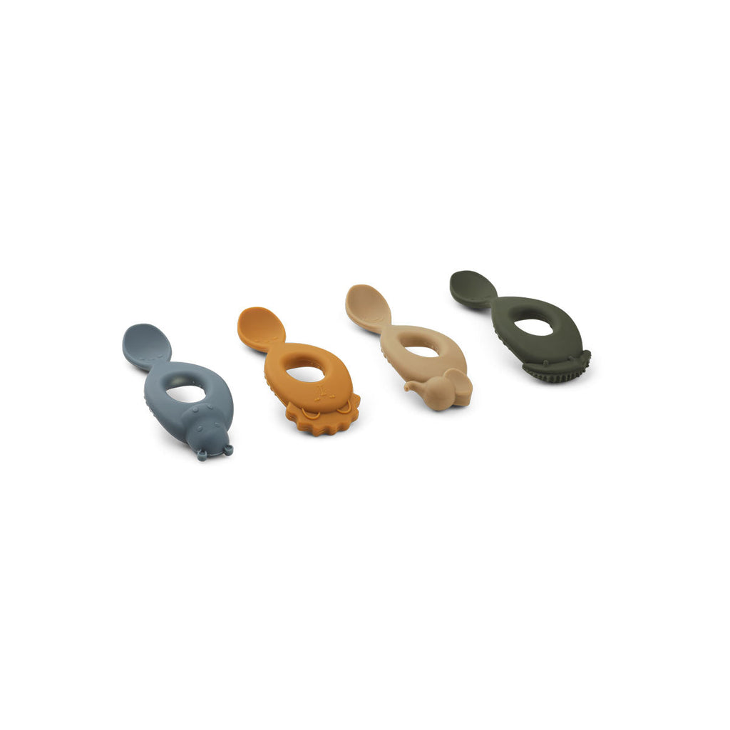 Liewood - Siliconen  Lepel (Set van 4) - Liva, Lepels, Liewood, Keekabuu