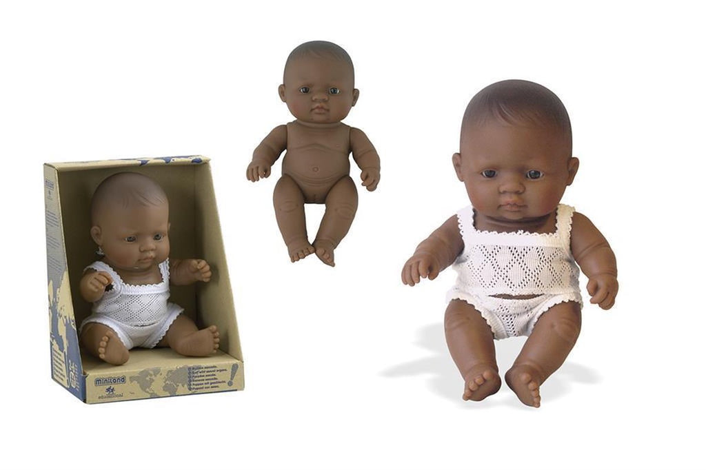 Miniland - Babypop Latijns Amerikaans Meisje (21 cm), Poppen, Miniland, Keekabuu