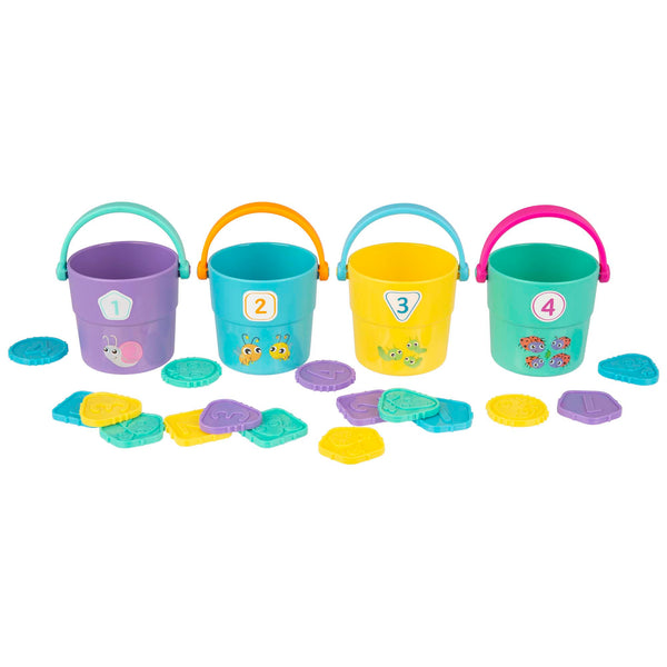 Playgro - Tel en Mix groente - Speel emmertjes, Activiteiten speelgoed, Playgro, Keekabuu