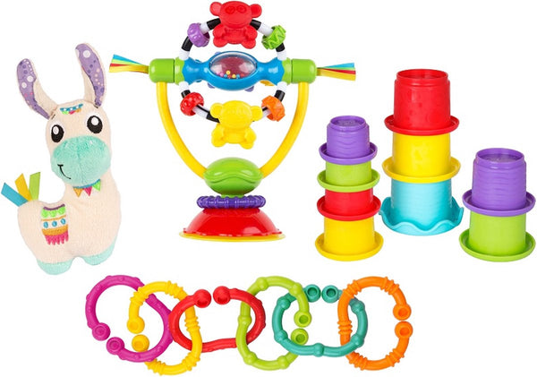Playgro  - Lama Explore and Play Time Gift Pack - Sensoriche Ontdek - Geschenkset, Baby Activity Toys, Playgro, Keekabuu