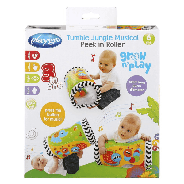 Playgro - Tumble Jungle Musical Roller, Activiteiten speelgoed, Playgro, Keekabuu