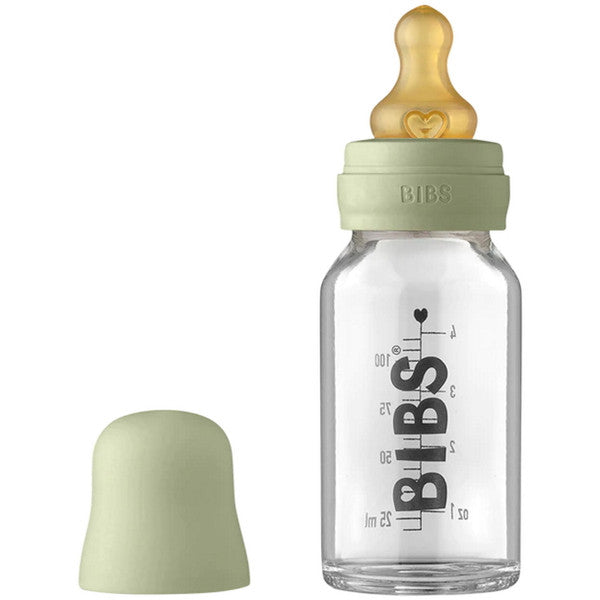 BIBS - Baby Glass Bottle Complete Set Latex - 110ml, Babyflessen, Bibs, Keekabuu
