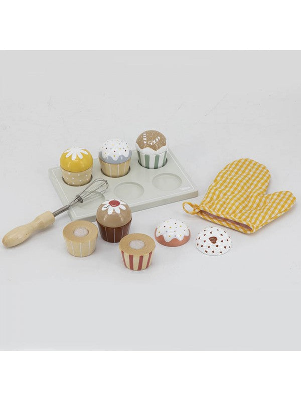 Wooden cupcake set hotsell