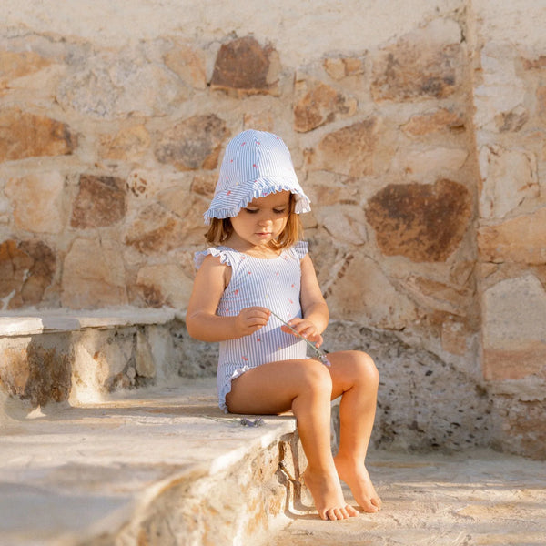 Little Dutch - Badpak - Blauw - Sunny Flowers