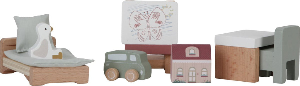 Little Dutch - Aanvulset Poppenhuis kinderkamer FSC, Poppenhuis Meubels, Keekabuu, Keekabuu