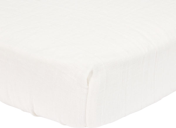 Little Dutch - Hoeslaken Hydrofiel Wieg Soft White, Hoeslakens, Little Dutch, Keekabuu