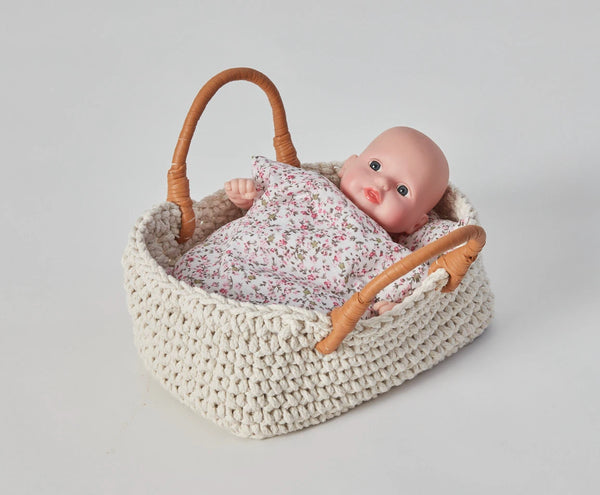 byASTRUP - Gestrickter Puppenkorb - 25 cm