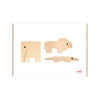 Makii - Dieren Parade Set van 3 Elephant + Lion + Crocodile FSC beech wood, Houten speelgoed, Makii, Keekabuu