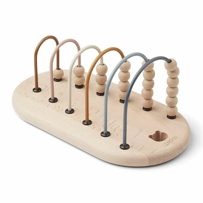 Liewood - Kralenframe Reagan - Blue Multi Mix, Houten Speelgoed, Liewood, Keekabuu