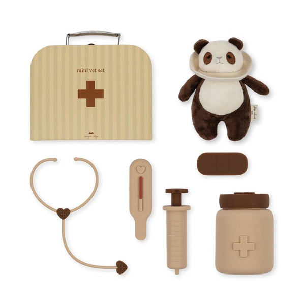 Konges Slojd - Dierenarts Set Panda Silicone – Beige, Rollenspel, Konges Slojd, Keekabuu