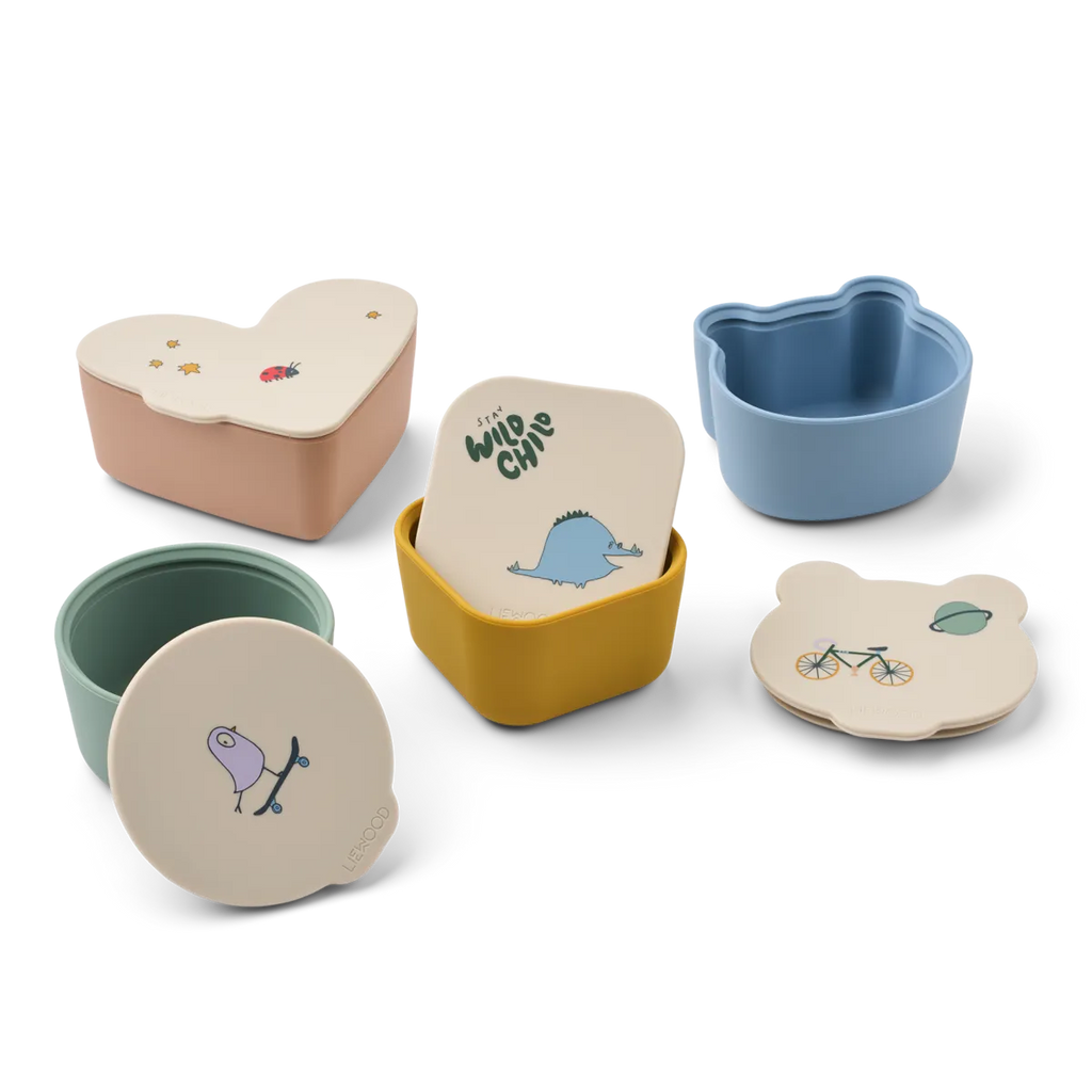 Liewood - Toto Snackboxen – 4-pack Tamtam/Sandy