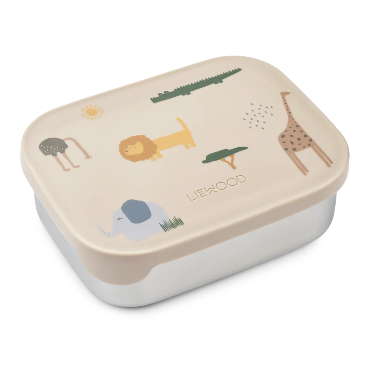 Broodtrommel van roestvrij staal, lekvrij, lunchbox 800 ml, met een lepel
