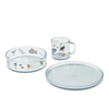 Liewood - Servies Set - Eetset met Beker Kom Bord 3-delig - Tritan - Siva printed, Serviessets, Liewood, Keekabuu