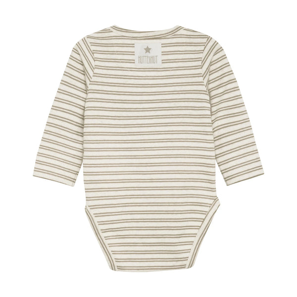 Huttelihut Body LS Striped Rib, Rompers, Huttelihut, Keekabuu