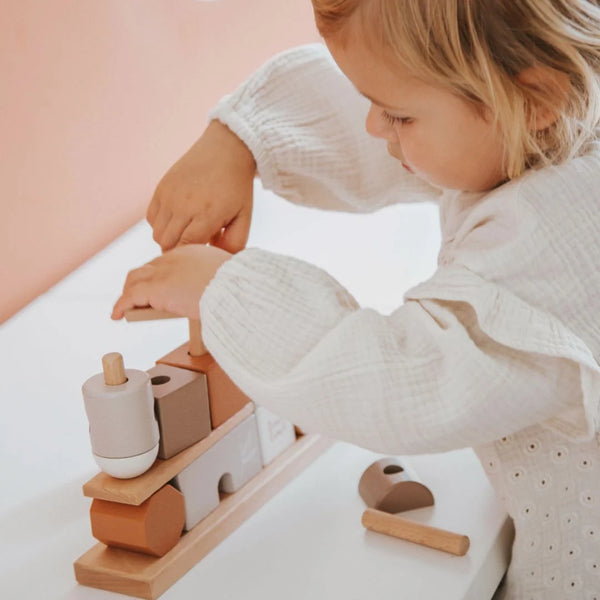 Label Label -  Stapeltoren huis - Nougat