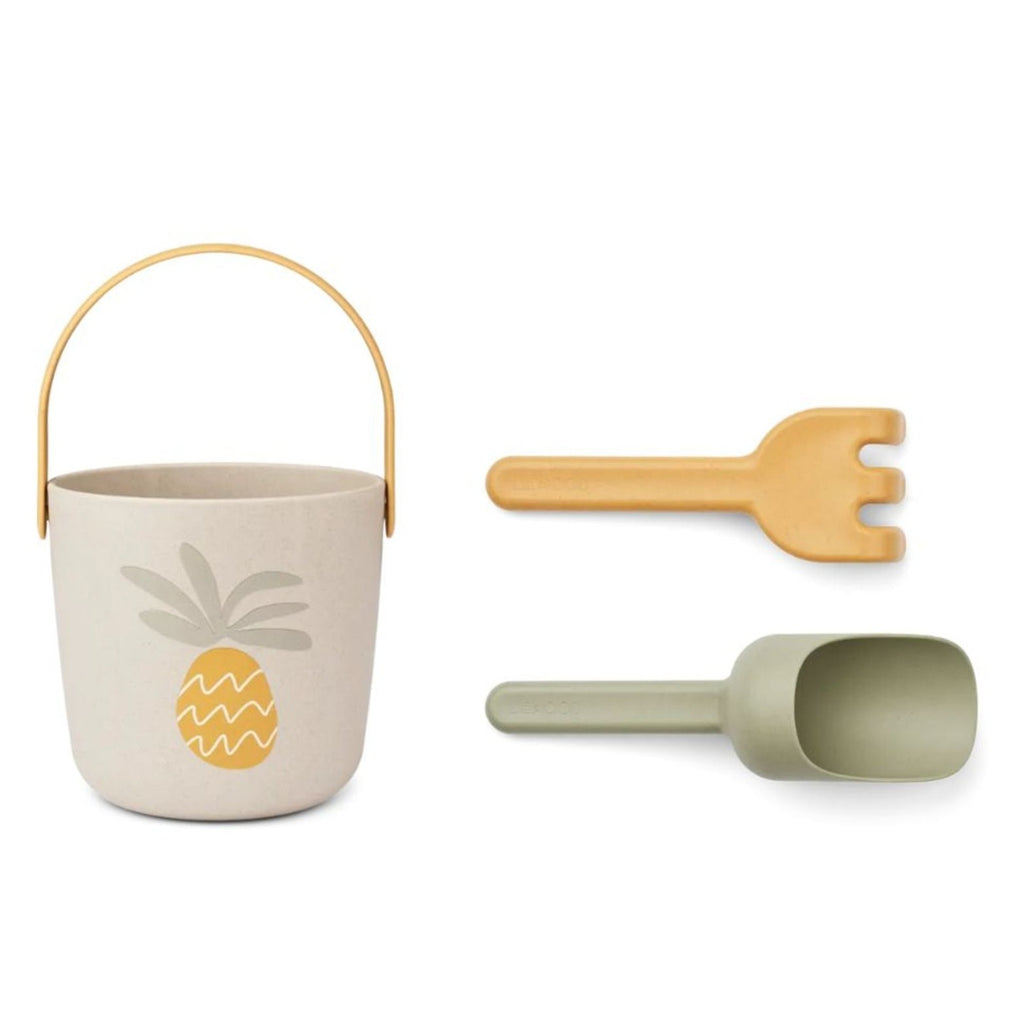 Liewood - Beach Set Donny - Emmer met handvat, schop en een hark, Buitenspeelgoed, Liewood, Keekabuu