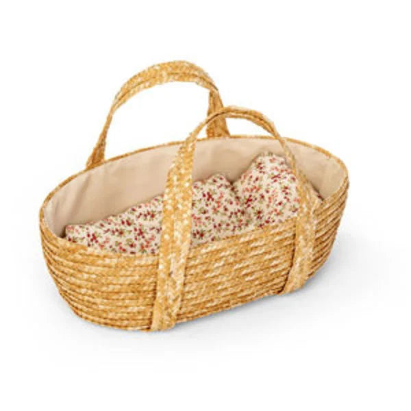 Mini Mommy - Poppenmosesmand met Beddengoed - 35 cm, Poppen Mozes mandje, Mini Mommy, Keekabuu