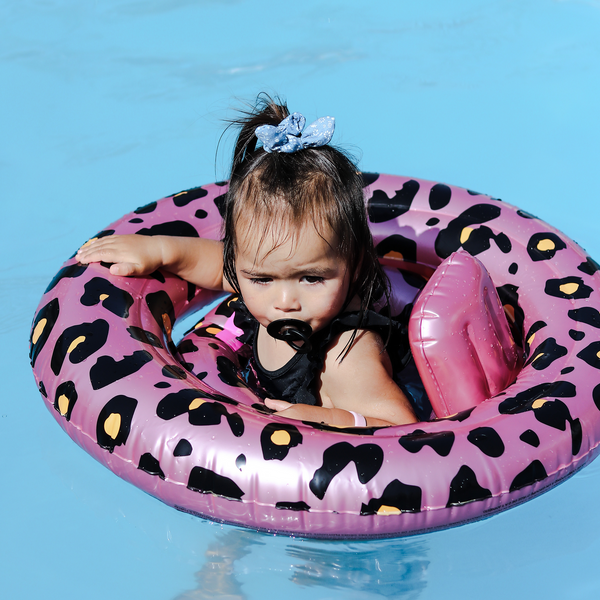 Swim Essentials - Baby Float Rose Goud Panter 0-1 jaar, Zwem accessoires, Swim Essentials, Keekabuu
