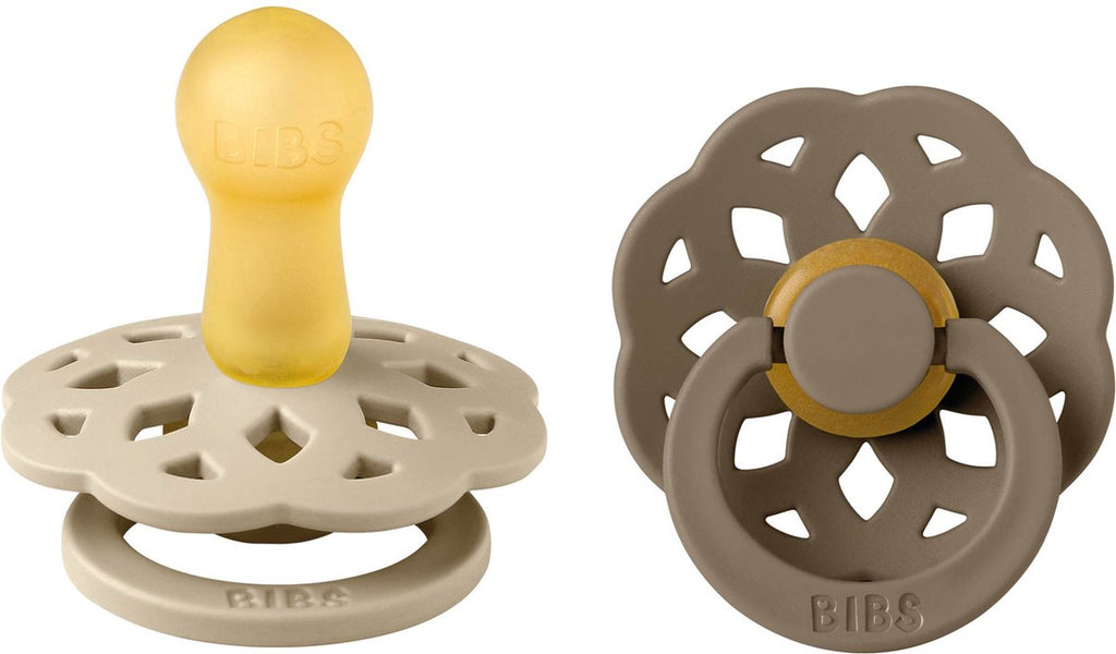 BIBS - Boheme Fopspeen  Natuurlijk Rubber  (2 stuks) Vanilla/Dark Oak, Fopspenen, Bibs, Keekabuu