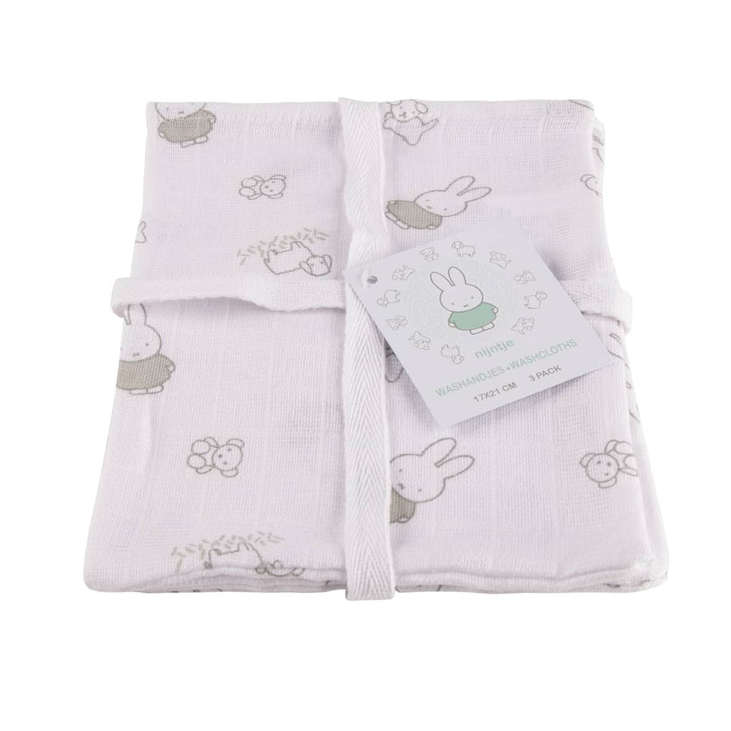 Briljant Baby  - Hydrofiel washandjes Nijntje (3 stuks), Washandjes, Briljant Baby, Keekabuu