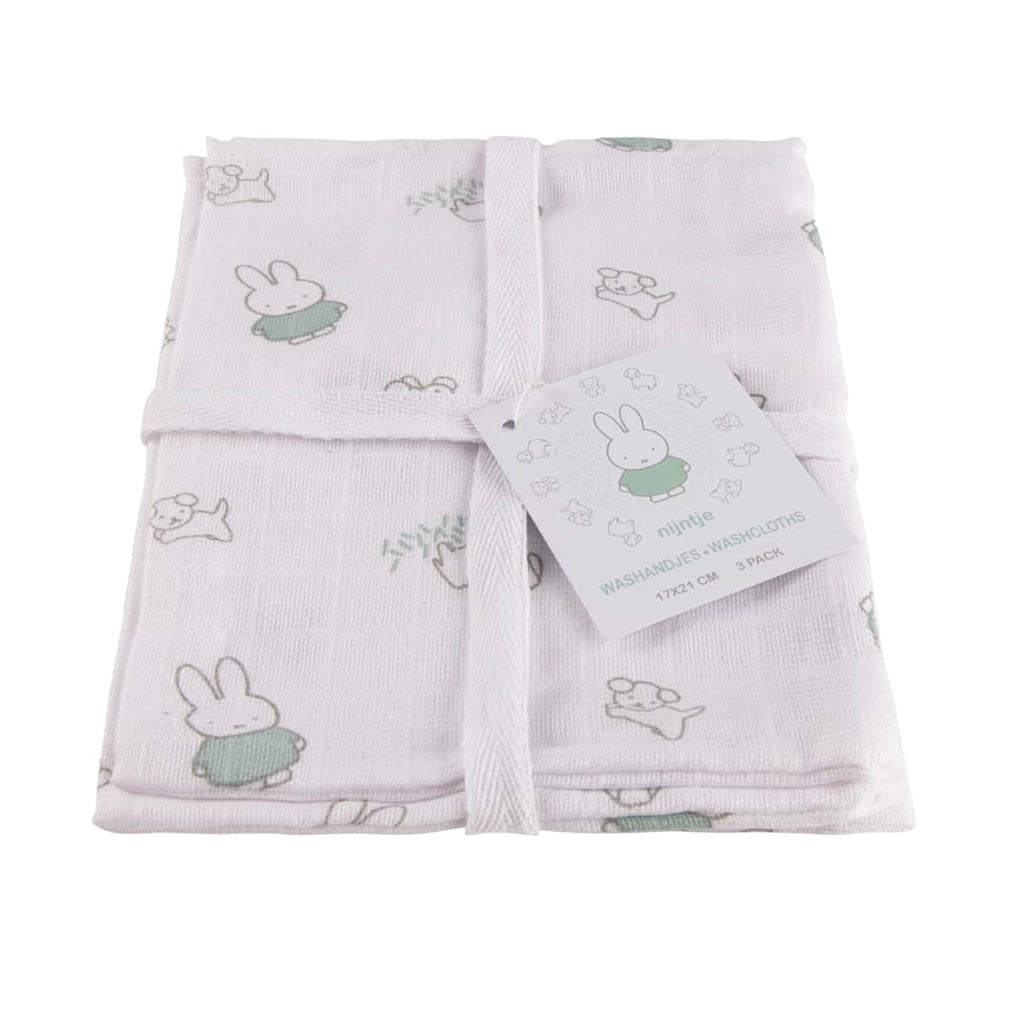 Briljant Baby  - Hydrofiel washandjes Nijntje (3 stuks), Washandjes, Briljant Baby, Keekabuu