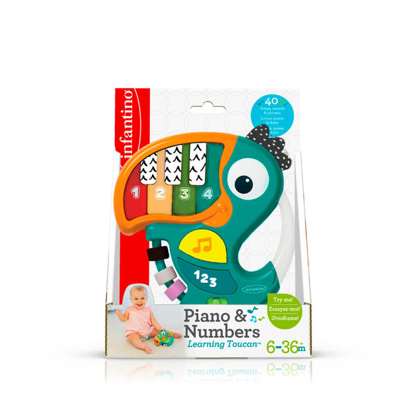 Infantino - Piano Toekan Spelen En Leren Rekenen, Activiteiten speelgoed, Infantino, Keekabuu