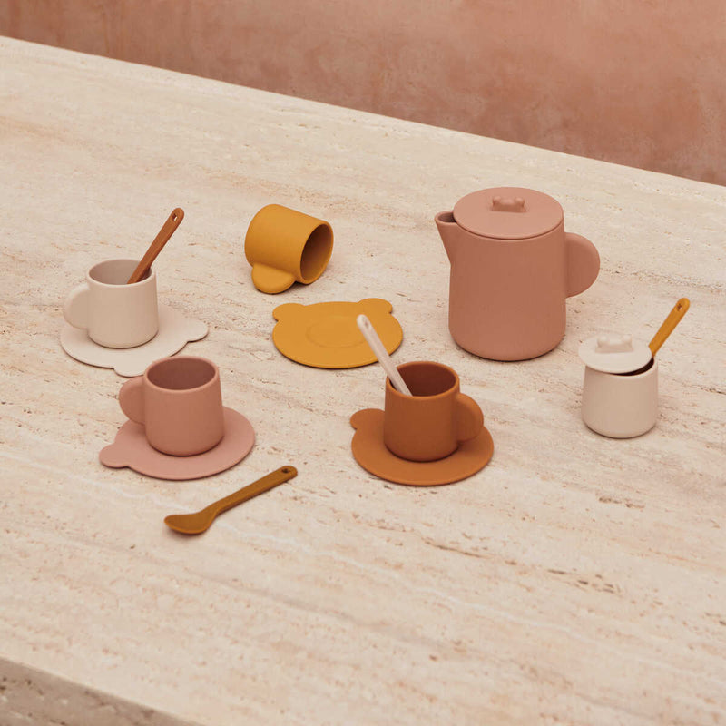 Liewood - Siliconen Theeset - Roze Multi Mix, Speelgoed - servies, Liewood, Keekabuu