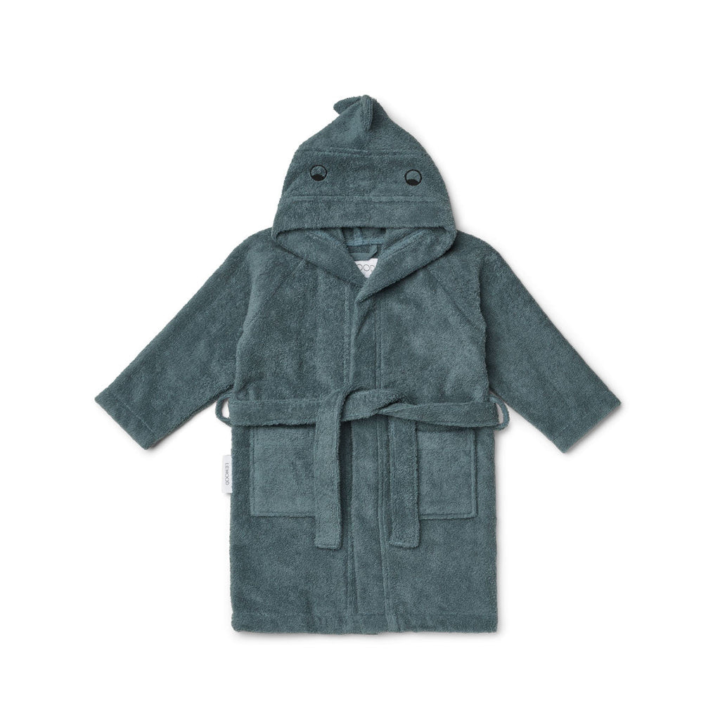 LIEWOOD LILY BATHROBE Dino whale blue LIEWOOD LILY BATHROBE Dino whale blue