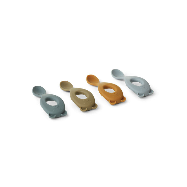 Liewood - Siliconen  Lepel (Set van 4) - Liva, Lepels, Liewood, Keekabuu
